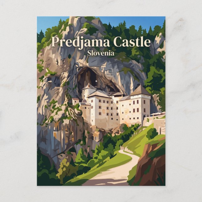 Predjama slott Slovenien Vykort (Framsida)