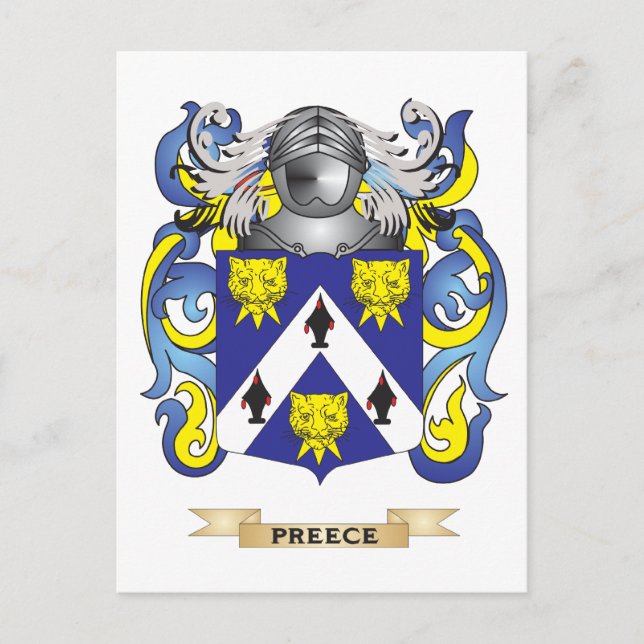 Preece Jacka of Arm (Family Crest) Vykort (Framsida)