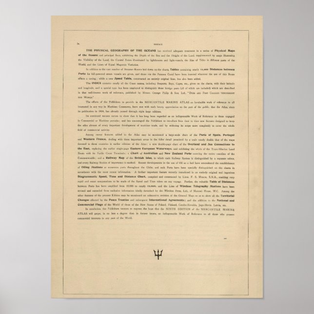 Preface New mercantile Marine atlas Poster (Framsidan)