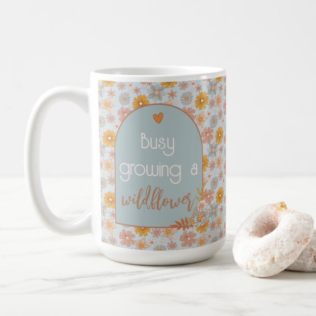 Pregancy Mamma-to-be Mugg Boho Wildblomma (Med munk)