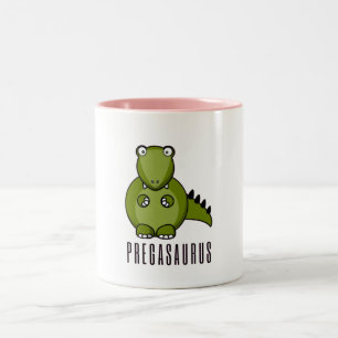 Pregasaurus Lönsam gåva för Gravid Två-Tonad Mugg