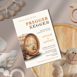 Pregger Kegger Gender Neutral Coed Baby Shower Inbjudningar
