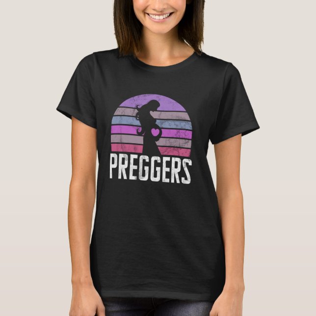 Preggers Baby Shower T Shirt (Framsida)