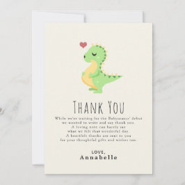 Preggosaurus Cute Dinosaur Baby Shower Tack Kort