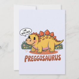 Preggosaurus Jag är med barn Gravid Dinosaurie Inbjudningar