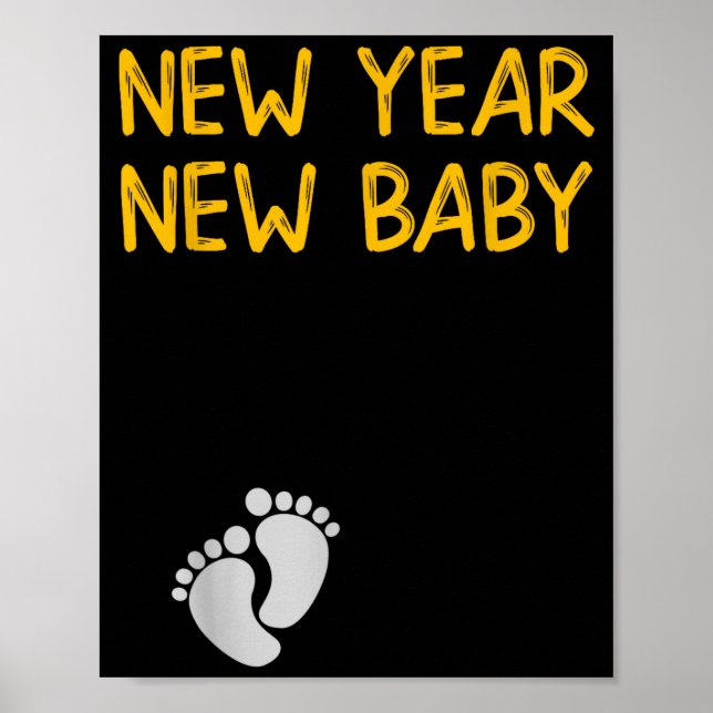 Pregnancy Announcemen - New Year New Baby  Poster (Framsidan)