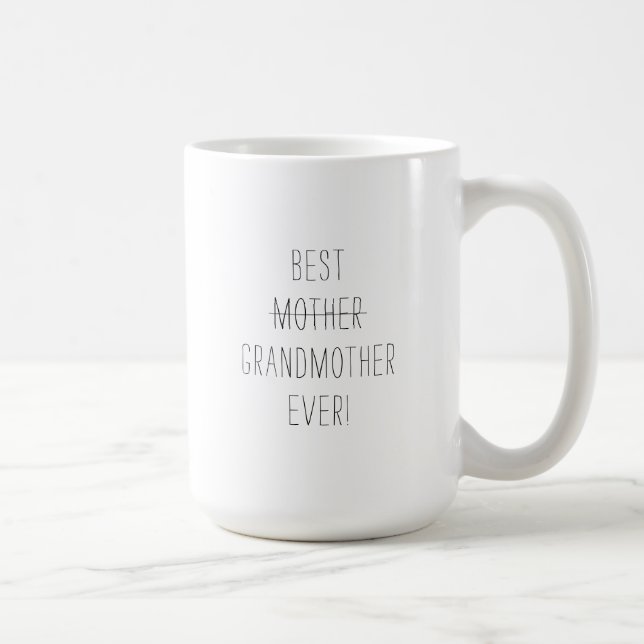Pregnancy Announcement Best Mother Grandmother Kaffemugg (Höger)