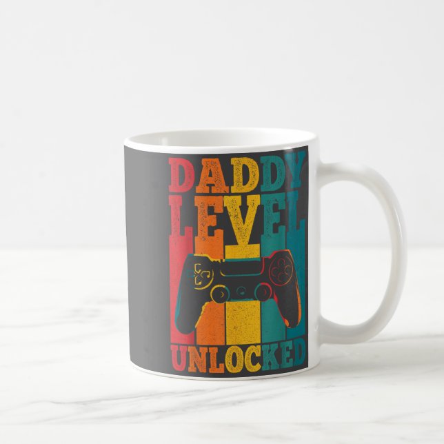 Pregnancy Announcement Dad Level Unlocked New Dadd Kaffemugg (Höger)