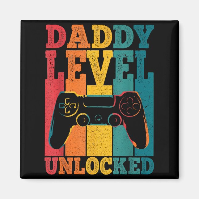 Pregnancy Announcement Dad Level Unlocked New Dadd Magnet (Framsidan)