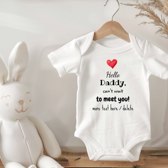 Pregnancy Announcement Idea, Future Daddy,  T Shirt (Hello daddy - cute pregnancy announcement idea)
