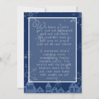 Pregnancy Announcement Poem Card | Holiday Theme Julkort