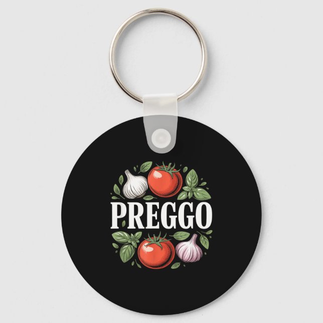 Pregnancy Announcement Prego Pasta Sauce Funny Pre Nyckelring (Framsida)
