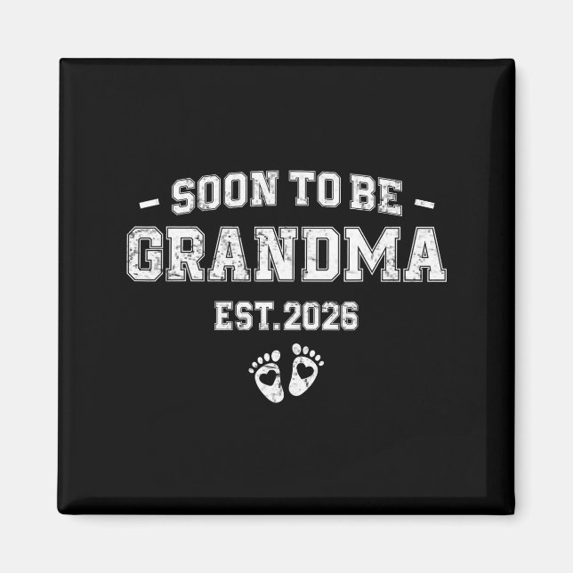 Pregnancy Announcement Soon To Be Grandma 2026  Magnet (Framsidan)