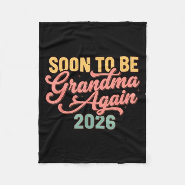 Pregnancy Announcement Soon To Be Grandma Again 20 Fleecefilt (Framsidan)