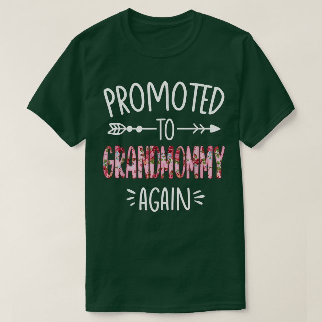 Pregnancy Announcement Soon To Be Grandmommy Again T Shirt (Design framsida)