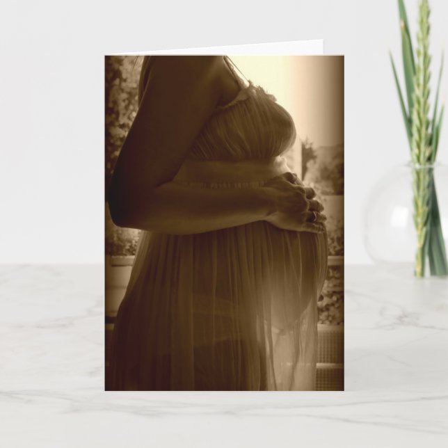 Pregnancy. för hälsningkort kort (Framsida)