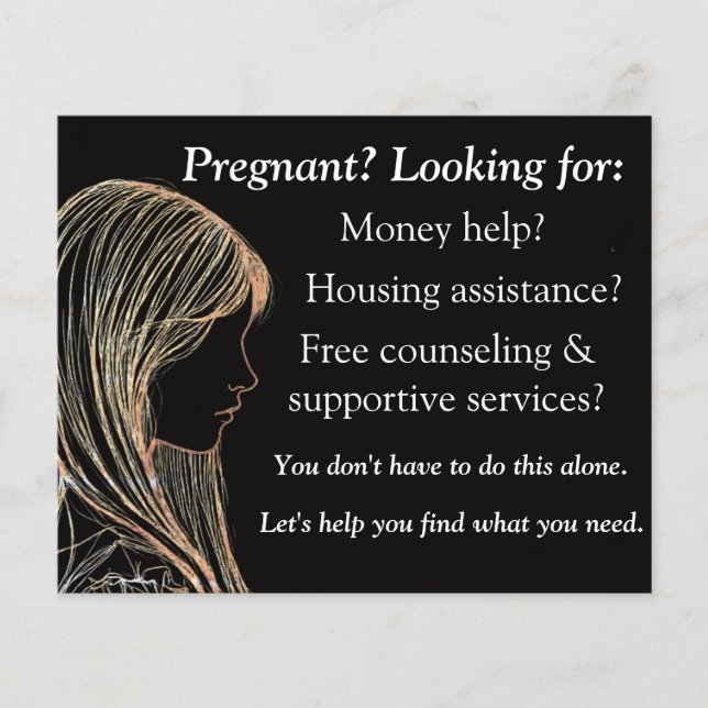 Pregnancy help and after abortion flyer (Framsidan)