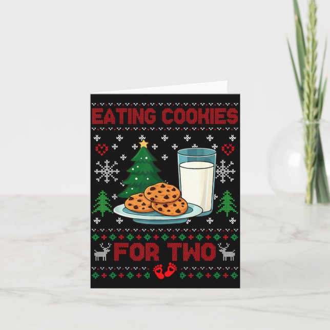 Pregnancy New Mom Baby Pregnant Christmas Couples  Kort (Framsida)