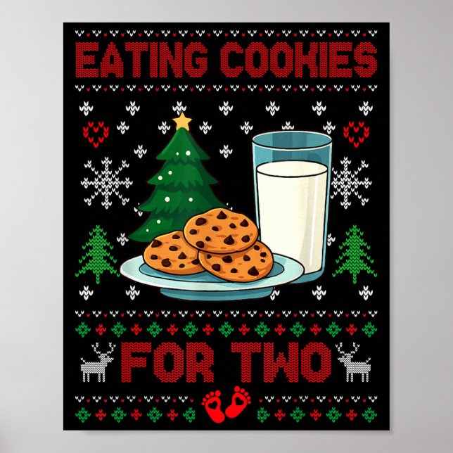 Pregnancy New Mom Baby Pregnant Christmas Couples  Poster (Framsidan)