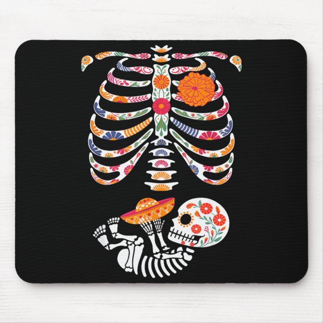 Pregnancy Skeleton Belly Day Of The Dead Dia De Lo Musmatta (Framsidan)