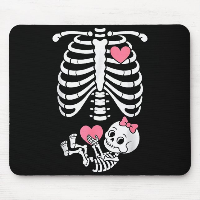 Pregnancy Skeleton Girl Baby Rib Cage Belly Bump H Musmatta (Framsidan)
