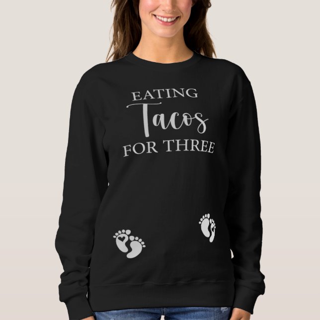 Pregnancy Thanksgiving graphic Eating Tacos For Th T Shirt (Framsida)