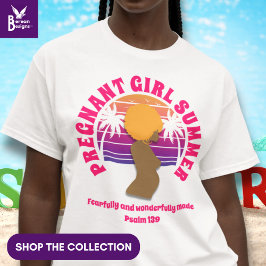 PREGNANT GIRL SOMMER Christian Bible Verse T Shirt