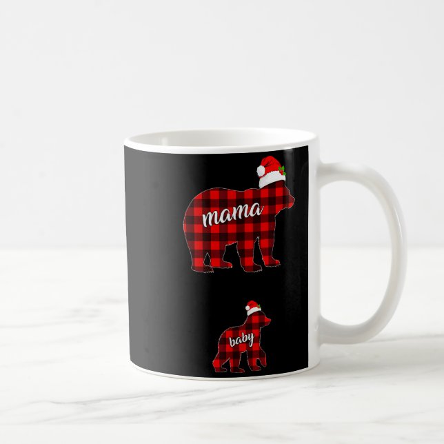 Pregnant Women Mom Mama Bear Pregnancy Christmas P Kaffemugg (Höger)