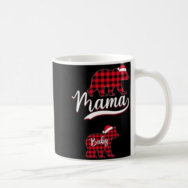 Pregnant Women Mom Mama Bear Pregnancy Christmas P Kaffemugg (Höger)