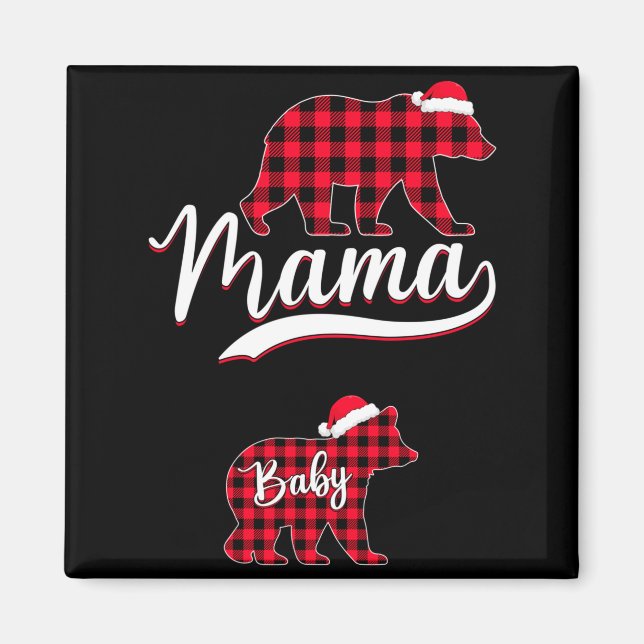 Pregnant Women Mom Mama Bear Pregnancy Christmas P Magnet (Framsidan)
