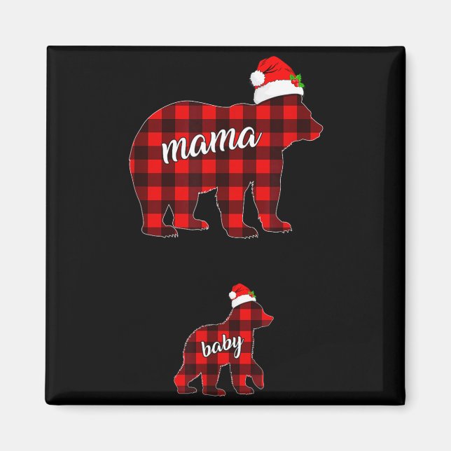 Pregnant Women Mom Mama Bear Pregnancy Christmas P Magnet (Framsidan)
