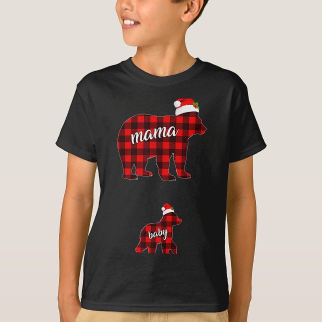 Pregnant Women Mom Mama Bear Pregnancy Christmas P T Shirt (Framsida)