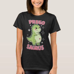 Pregosaurus Cute Retro Mamma Dinosaur Gravid och T Shirt