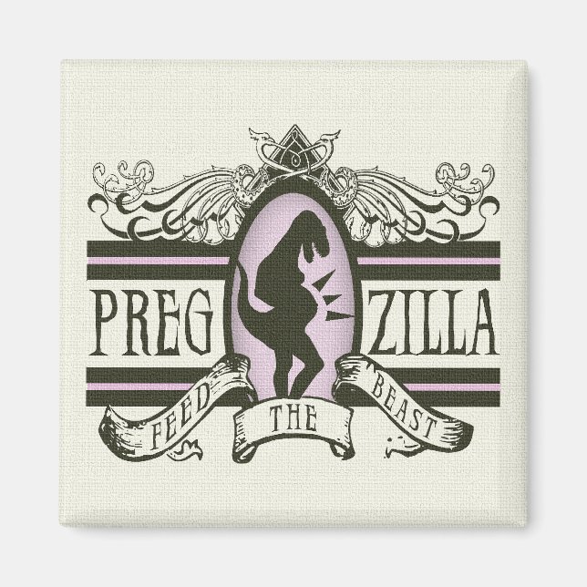 Pregzilla Magnet (Framsidan)