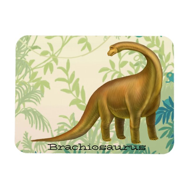 Prehistorisk Brachiosaurus Dinosaur Magnet (Horisontell)
