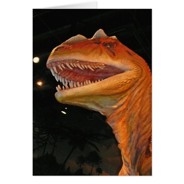 Prehistorisk Dinosaur Hälsningskort (Framsidan)