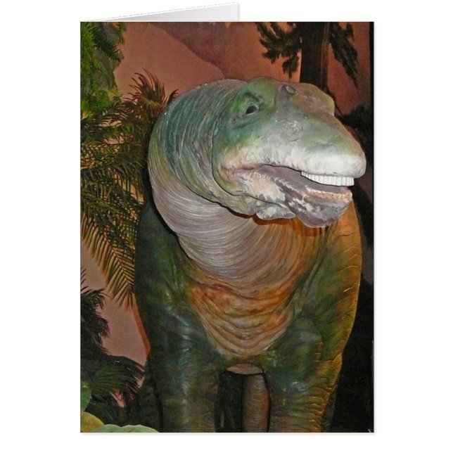 Prehistorisk Dinosaur Hälsningskort (Framsidan)
