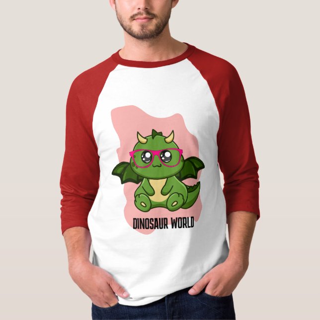 PREHISTORISK DINOSAUR VÄRLDSKVOTER T SHIRT (Framsida)