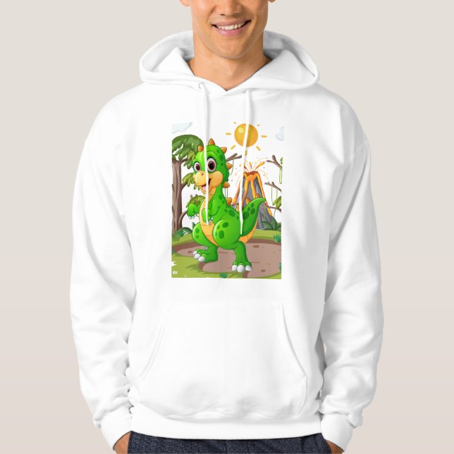 PREHISTORISK DINOSAURIEVÄRLD  HOODIE (Framsida)