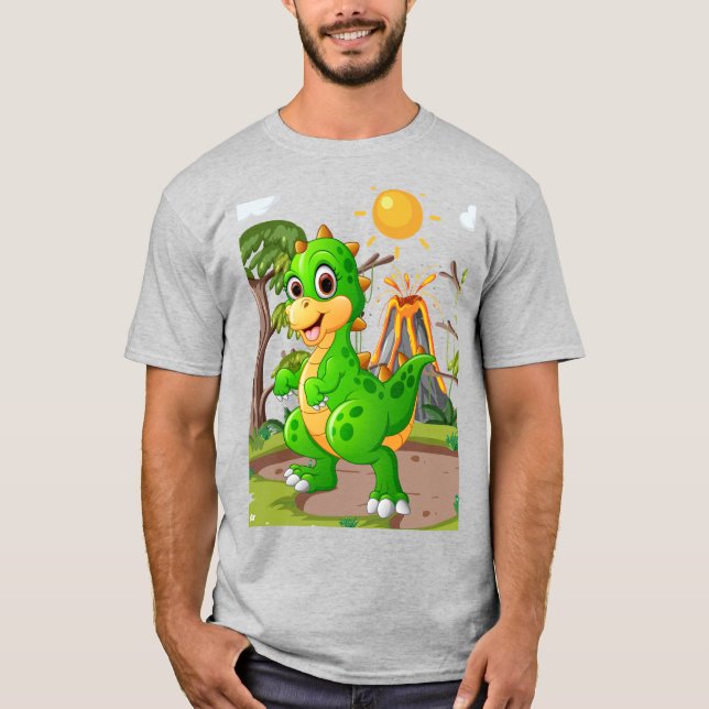 PREHISTORISK DINOSAURIEVÄRLD  T SHIRT (Framsida)