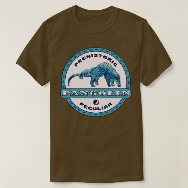 Prehistorisk egendomlig Pangolin T Shirt (Design framsida)