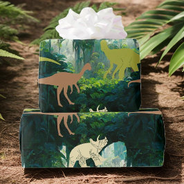Prehistorisk Jungle Dinosaurs Presentpapper