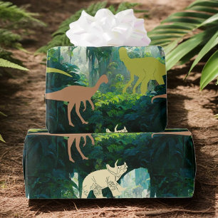 Prehistorisk Jungle Dinosaurs Presentpapper