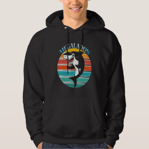 Prehistorisk Killer Shark Megalodon Cute Megalodon Hoodie