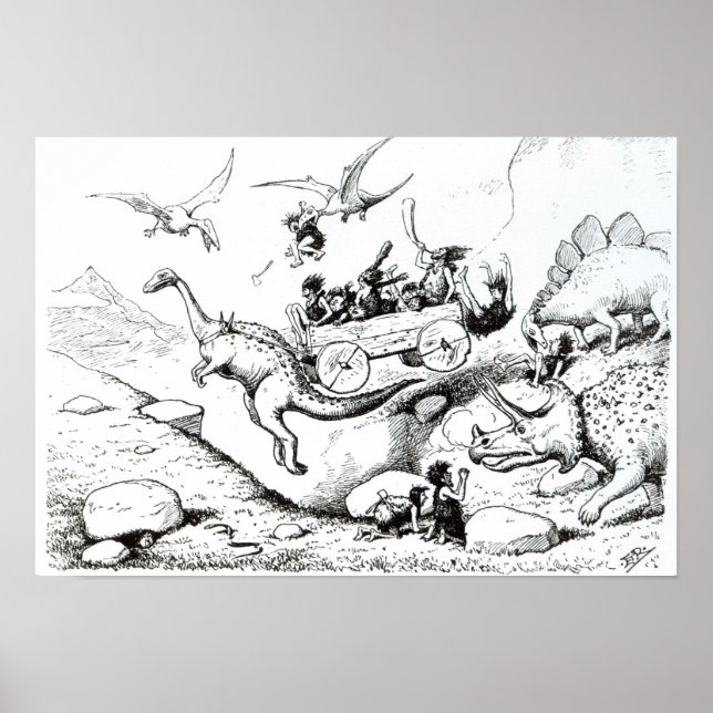 Prehistorisk peeps, 1894 poster (Framsidan)