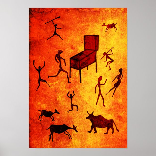 Prehistorisk Pinball Poster (Framsidan)