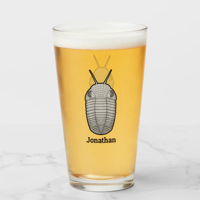 Prehistorisk trilobit glaskopp (Framsida fylld)