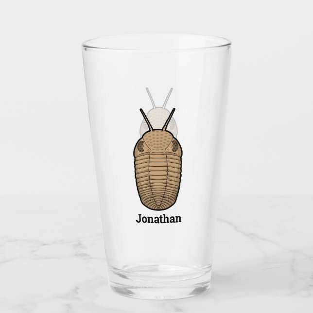Prehistorisk trilobit glaskopp (Framsida)