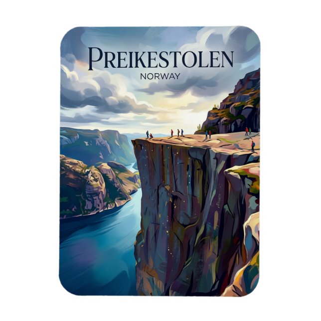 Preikestolen Norge Magnet (Vertikal)