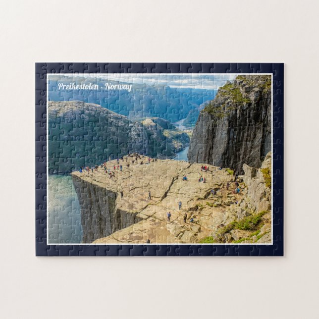 Preikestolen Norway Pulpit Rock Panorama Pussel (Horisontell)